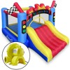 Cloud 9 Race Car Track Bounce House with Blower - Inflatable Bouncer with Slide and Large Jumping Area - image 2 of 4