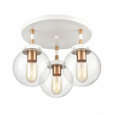 Elk Home Boudreaux 3 - Light Semi-Flush Mount in  Matte White