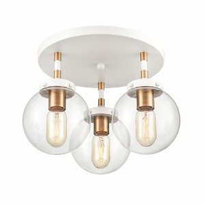 Elk Home Boudreaux 3 - Light Semi-Flush Mount in  Matte White - 1 of 3