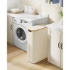SONGMICS Laundry Hamper with Lid 3-Section Large Laundry Basket Removable Mesh Liner Bamboo Handles Collapsible - 2 of 4