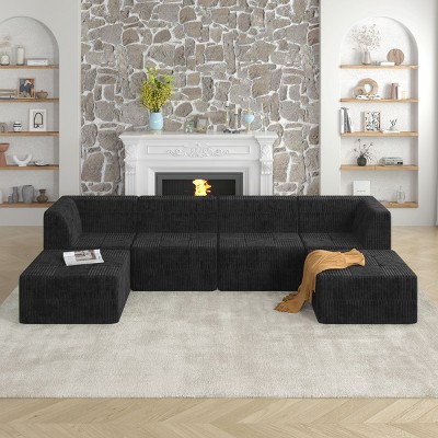 Single seat sofa Compressed Sectional Sofa Modern Minimalist Style Corduroy Couch, Sleeper Sofa for Living Room, Bedroom