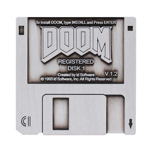 Fanattik Doom Floppy Disk Pin Badge Replica - 1 of 4
