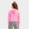 Girls' Cropped Hoodie Zip-Up Sweatshirt - art class™ - 2 of 3