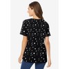 Woman Within Perfect Printed Short-Sleeve V-Neck Tee - 3 of 4