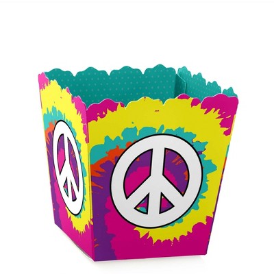 Big Dot of Happiness 60's Hippie - Party Mini Favor Boxes - 1960s Groovy Party Treat Candy Boxes - Set of 12