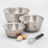 3pc Stainless Steel Non-Slip Mixing Bowls - Made By Design™ - image 2 of 4
