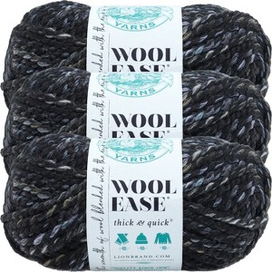(3 Pack) Lion Brand Wool-Ease Thick & Quick Yarn - Metropolis - 1 of 3