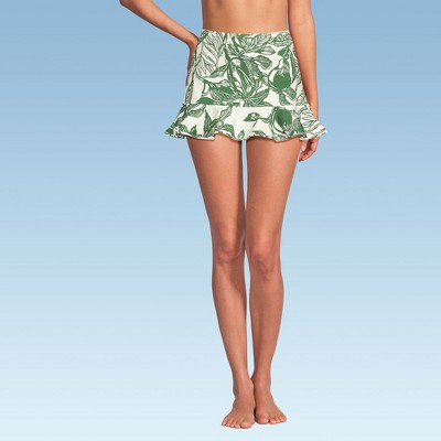 Lands' End Women's Ruffle Hem Mini Swim Skirt