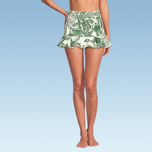 Lands' End Women's Ruffle Hem Mini Swim Skirt - 1 of 4