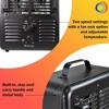 Comfort Zone Portable Electric Space Heater, 1500W, Indoor Utility Heater with 3 Heat Settings, Adjustable Thermostat, and Cool Touch Housing, Black - image 3 of 4