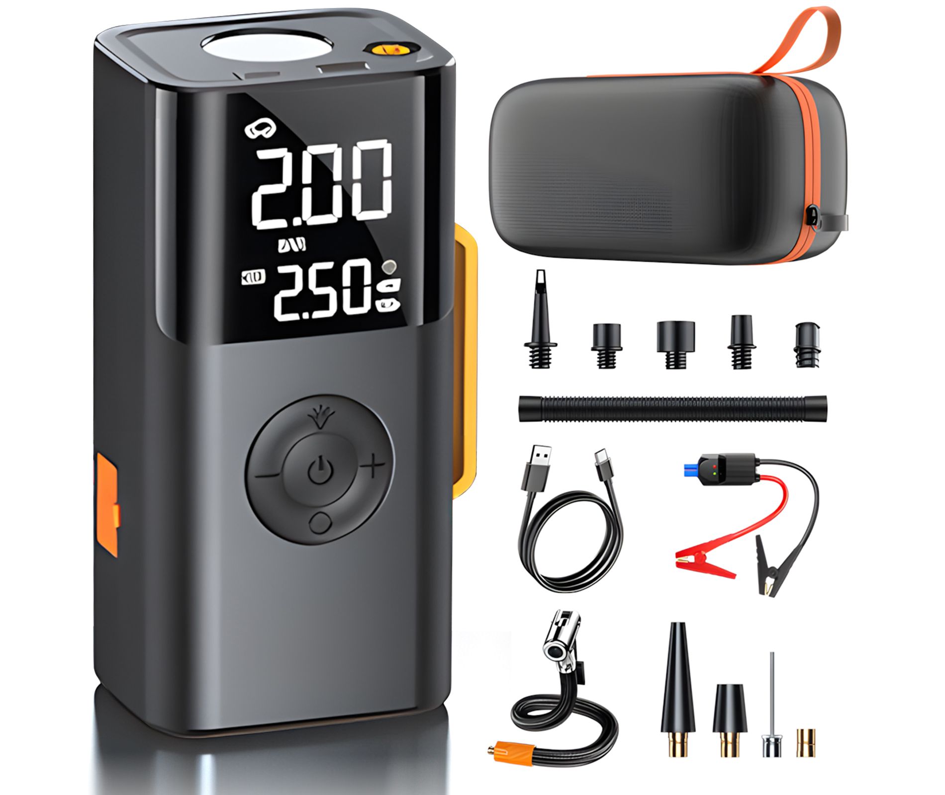 SUGIFT Jump Starter with Air Compressor, 1500A Peak Car Battery Jump Starter Portable  with 150PSI Cordless Auto-Shutoff Tire Inflator