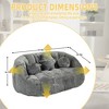 CAVINAS Chenille Bean Bag Chair for Adults and Kids,Lazy Floor Sofa Chair with Foam,Cozy Lounge Chair for Living Room - 3 of 4