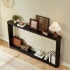 FURNIinspire Console Tables 70.1"Corrugated Texture Storage Table, Narrow Console Table for Entryway, Entryway Table, Black, 8.7"*70.1"*35.5" - 2 of 4