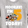 Girls' - Disney - Hooray I'm 5 Today Graphic Long Sleeve Fleece Sweatshirt - 2 of 4