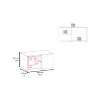 Vynxaria 31" Wide Coffee Table with Three Shelves - Stylish White & Natural Oak Design - 4 of 4