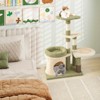 Costway Cute Cat Tree Multi-Level Aesthetic Kitten Tower w/ Condo Indoor Cat Climbing Furniture Activity Center - 4 of 4