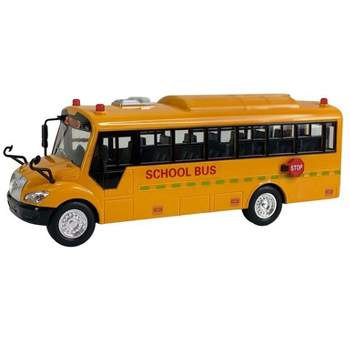 Big Daddy EDUCATIONAL Yellow School Bus with Lights and Openable Doors simple Pull Back & watch it GO! with Sounds and Familiar Singable Songs