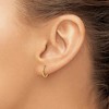 Black Bow Jewelry 11mm Children's Hinged Post Hoop Earrings in 14k Yellow Gold - 3 of 4