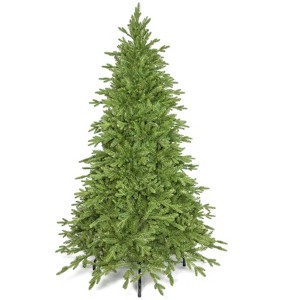 King of Christmas Artificial Christmas Tree Unlit, Alpine Fir Artificial Xmas Tree with Metal Stand - 1 of 4