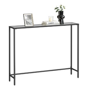 VASAGLE Entryway Table, Console Table, Tempered Glass Tabletop, Modern Sofa Table, Easy Assembly, with Adjustable Feet - 1 of 4