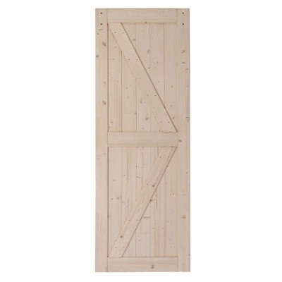 Karl Home 30 in. x 84 in. Unfinished Wood Barn Door Slab