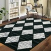 Modern Geometric Rugs for Living Room Bedroom, Washable Low Pile Non Slip Dining Room Carpet, Stain Resistant Floor Cover for Office - 3 of 4