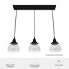 Hunter Fans 7" Cypress Grove Ceiling Light Natural Iron Finish - 3 Bulb Industrial Glass Cluster for Modern Spaces - 4 of 4