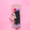 Willow & Ruby Kid's 2-Piece Ponytail Set - Beaded Synthetic Braided Hair Extensions Ponytail Holder with Knocker Bubble Hair Ties - 3 of 4