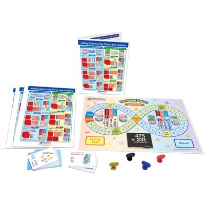 NewPath Learning Adding and Subtracting Three-Digit Numbers Learning Center Game, Grade 3 to 5