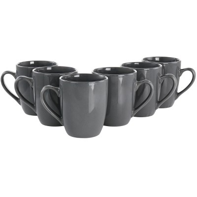 Simply Essential 4 Piece Stoneware 14.4oz Coffee Mug Set in Navy Blue - 14.4 Ounce