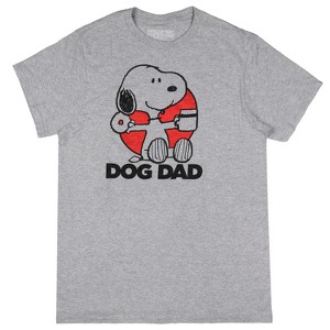 Peanuts Men's Snoopy Dog Dad Donut and Coffee Graphic T-Shirt Adult - 1 of 3