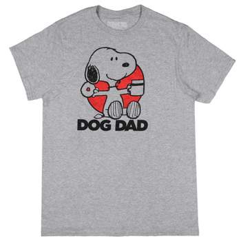 Peanuts Men's Snoopy Dog Dad Donut and Coffee Graphic T-Shirt Adult