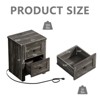 AMERLIFE Nightstand Set of 2 with Charging Station - 2 of 4