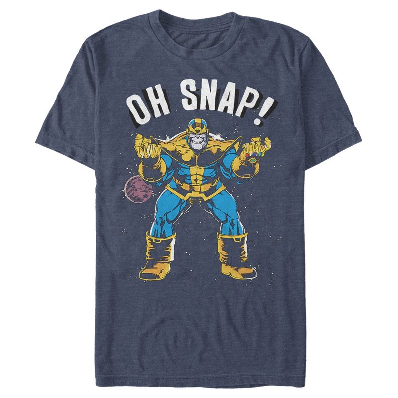 Men's Marvel Thanos Retro Oh Snap T-Shirt, 1 of 4
