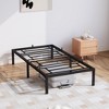 14In Bed Frame Black Metal Platform with Storage Space,Strong Bearing Capacity,Heavy Duty Sturdy Mattress Foundation - 3 of 4