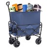Minimeetall Extention Collapsible Foldable Wagon Cart Beach Wagon Heavy Duty Utility Cart Utility Wagon Grocery Cart Shopping - 4 of 4