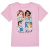 Seven Times Six Disney Princess Shirt Girls' Express Yourself Character Portraits Tee Pink - 3 of 4