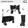JUJABU Folding Heavy-Duty Outdoor Cart with Adjustable Handle and Cup Holders for Beach, Camping, Garden - 4 of 4