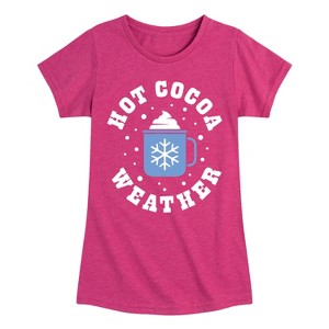 Girls' - Instant Message - Hot Cocoa Weather Fitted Short Sleeve Graphic T-Shirt - 1 of 4
