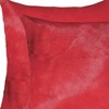 HomeRoots Set of Two 18" Red Cowhide Cowhide Throw Pillow - 3 of 4