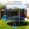 Aoodor Trampoline Replacement Net for Round Frame Trampolines, Safety Enclosure Net with Zipper, Hooks, Pole Cover - 4 of 4