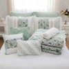 Lyngins 9-Piece Cotton Percale Comforter Set – Cottage Shabby Chic Paisley Print, Lace Taping, Oeko-Tex Certified, Cal King Bedding Set - 4 of 4