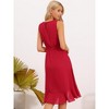 Allegra K Women's Wrap Ruffle High Low Hem Round Neck Keyhole Back Sleeveless Floral Dress - 4 of 4
