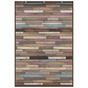 Teacher Created Resources® Reclaimed Wood Design Large 6 Pocket Chart, 26" x 38" - 1 of 2