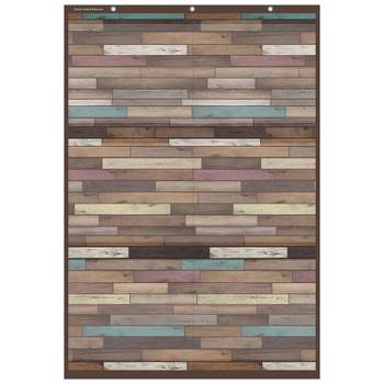 Teacher Created Resources® Reclaimed Wood Design Large 6 Pocket Chart, 26" x 38"