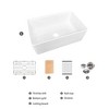 Fireclay 30in L X 20in W Workstation Farmhouse Kitchen Sink With Accessories - 2 of 4