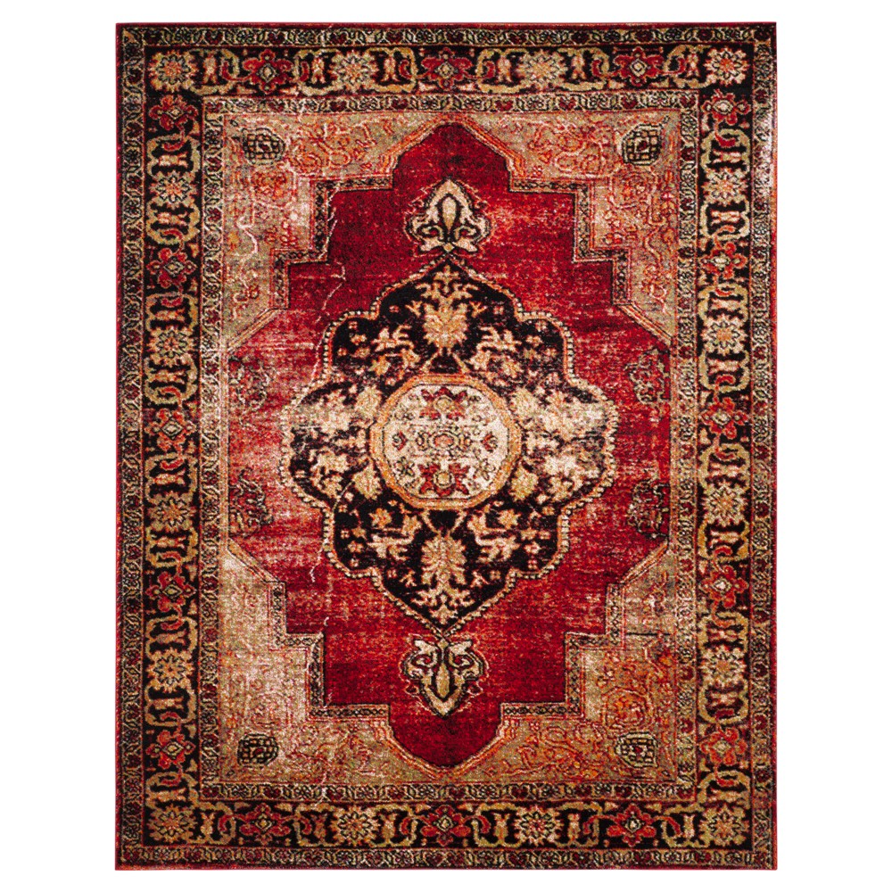 Red/Multi Abstract Loomed Area Rug - (9'x12') - Safavieh