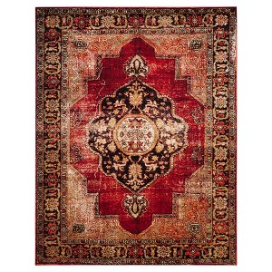 Red/Multi Abstract Loomed Area Rug - (8
