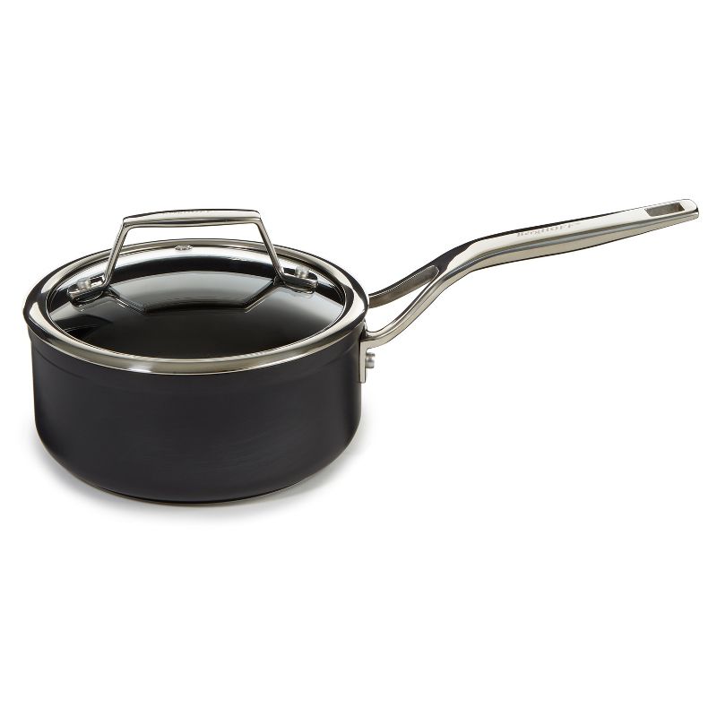BergHOFF Essentials Non-stick Hard Anodized 6.25" Saucepan 1.3qt. With Glass Lid, Black, 4 of 7