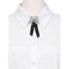INSPIRE CHIC Women's Small Bowknot Brooch School Uniform Pin Bow Ties with Rhinestones - 4 of 4